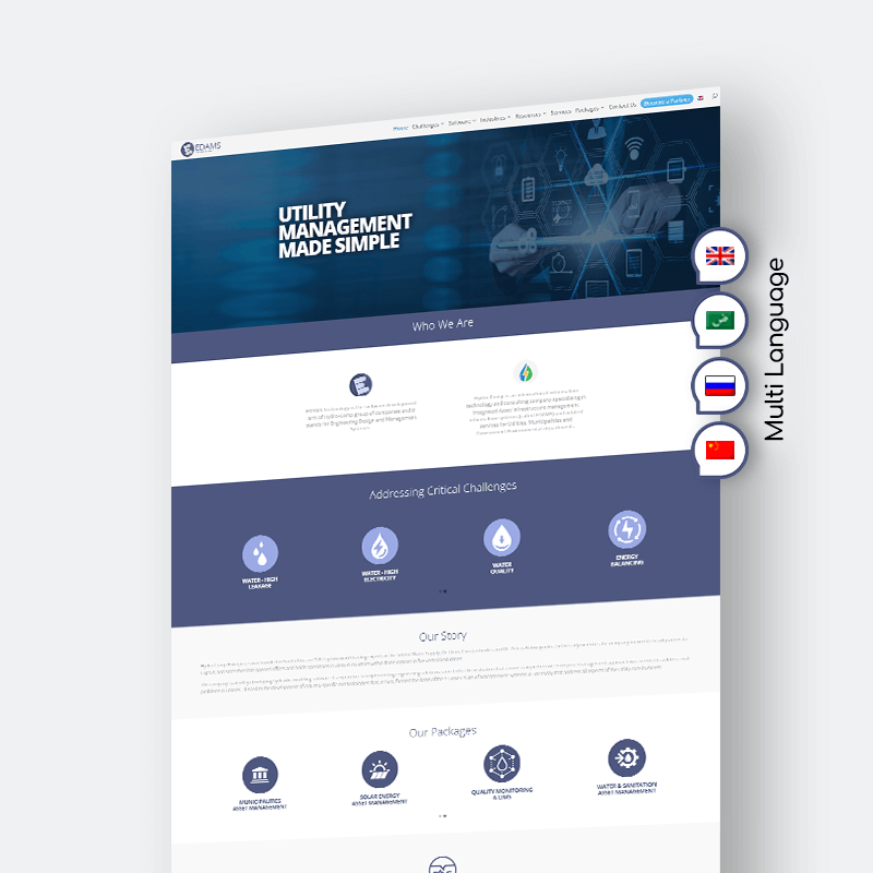 edams multiligual wordpress website